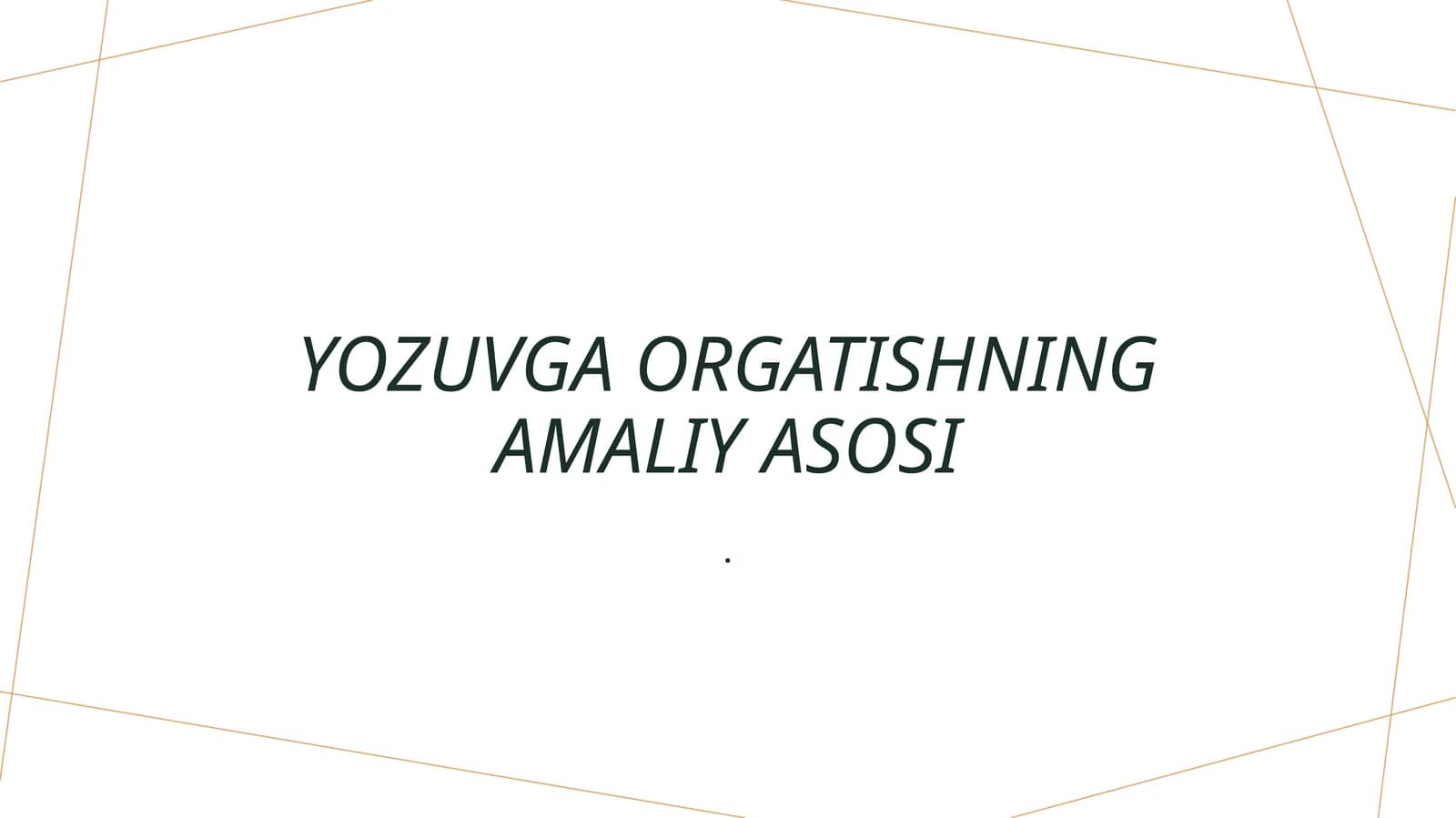 Yozuvga o‘rgatishning asosiy metodlari va texnikalari