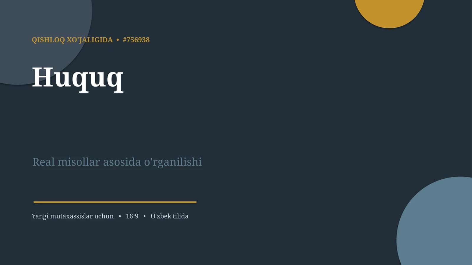 QISHLOQ XO'JALIGIDA