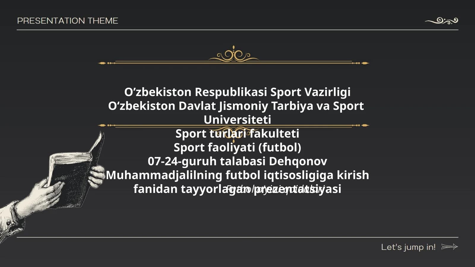 Futbol iqtisosligi prezentatsiyasi