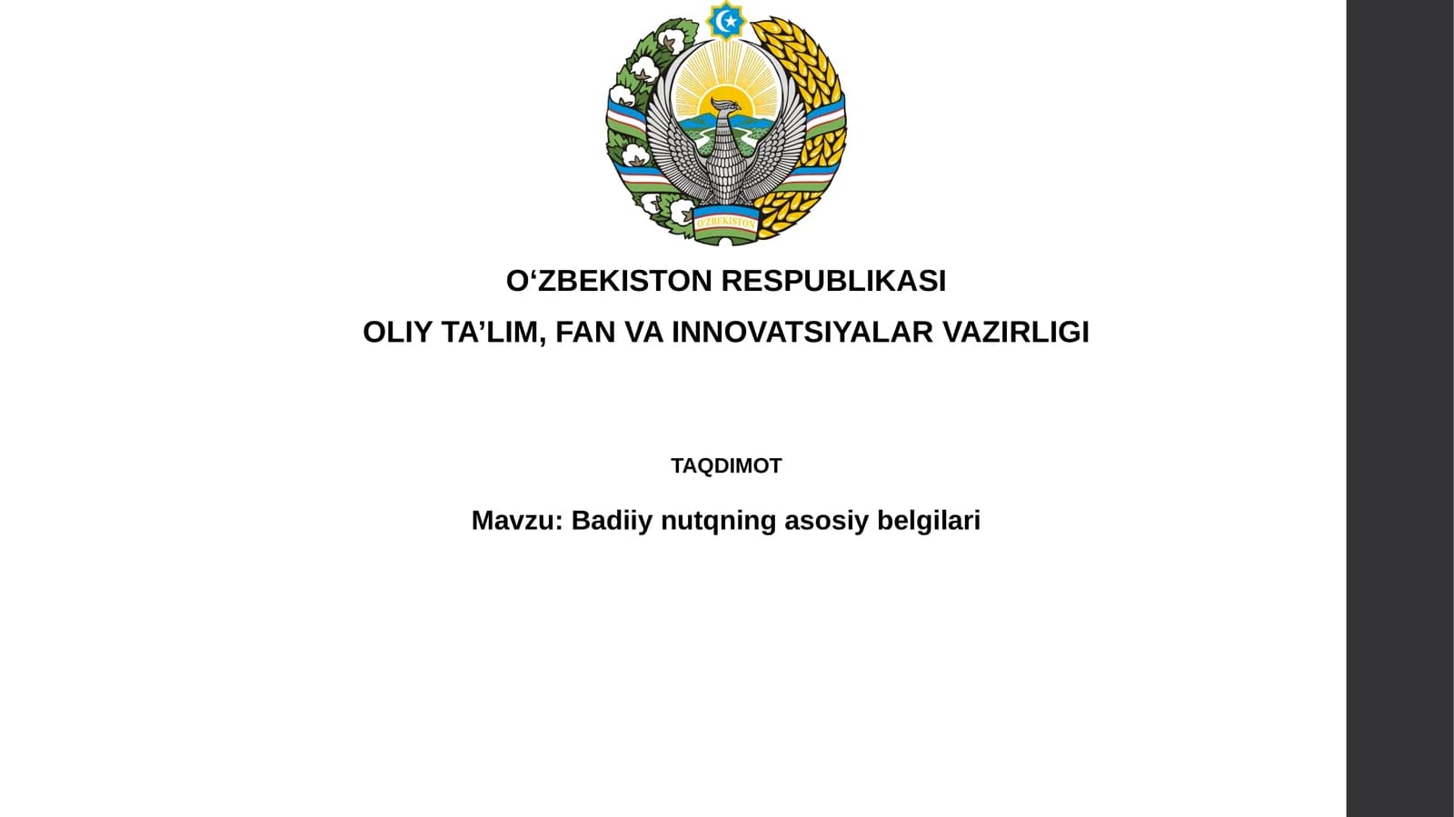 Badiiynutqningasosiybelgilari