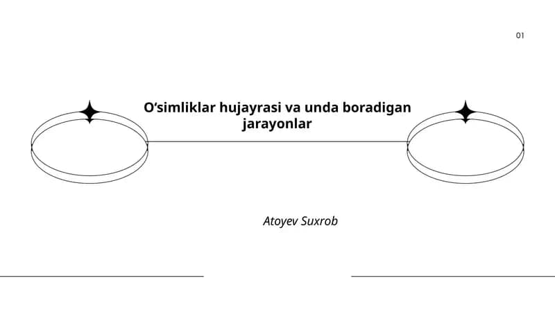 O‘simliklar hujayrasi va unda boradigan jarayonlar