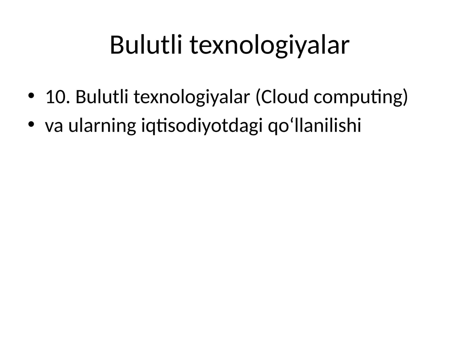 Bulutli texnologiyalar (Cloud computing)