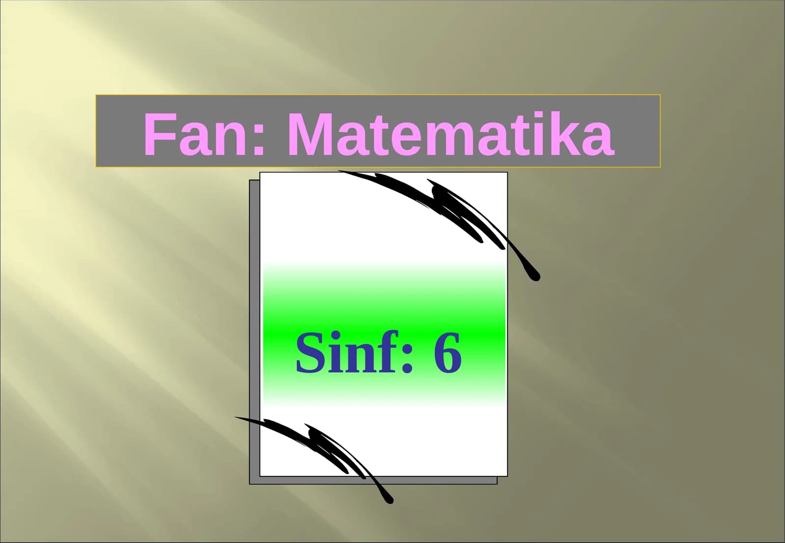 Sinf:6 Matematika