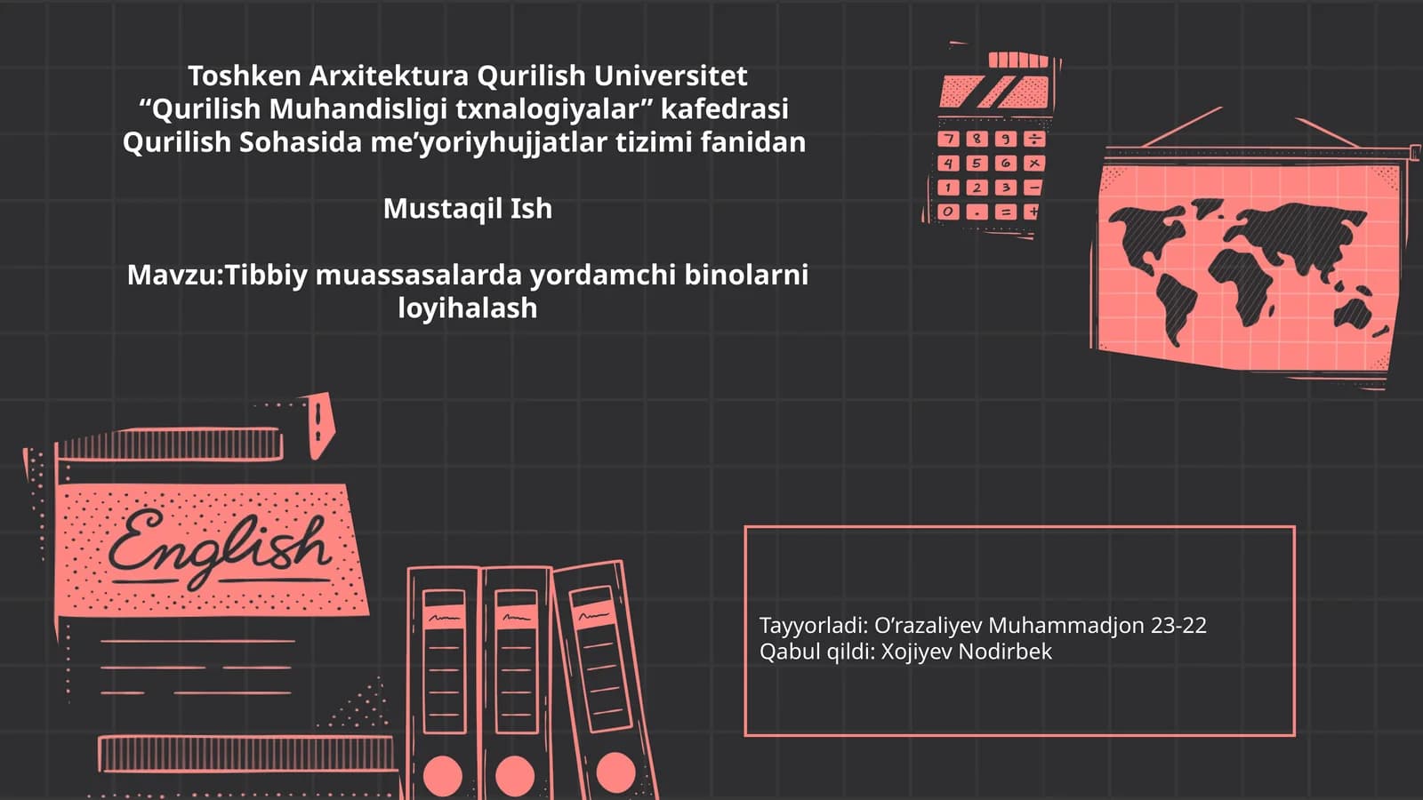 Tibbiy muassasalarda yordamchi binolarni loyihalash