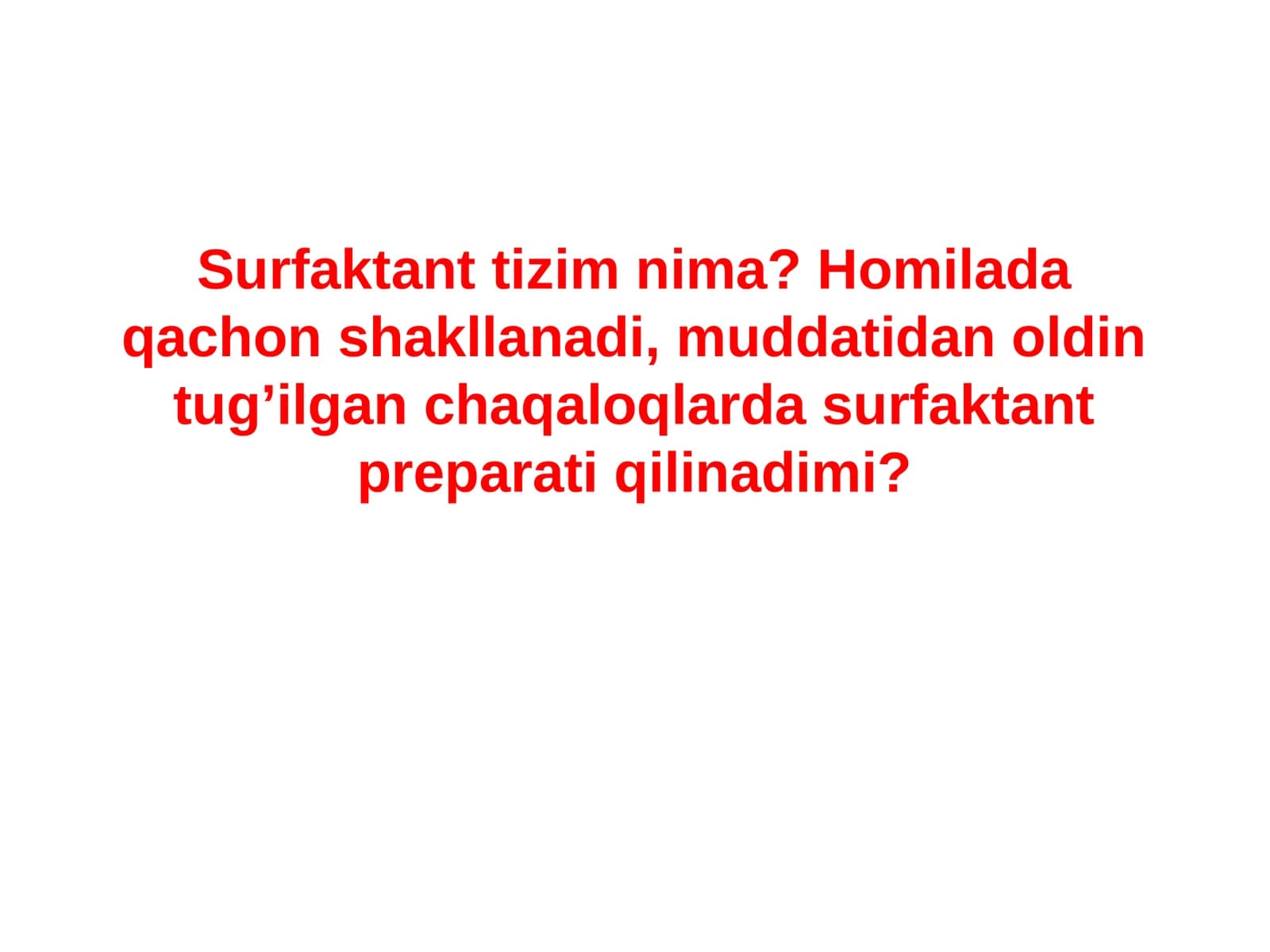 Surfaktant tizimi