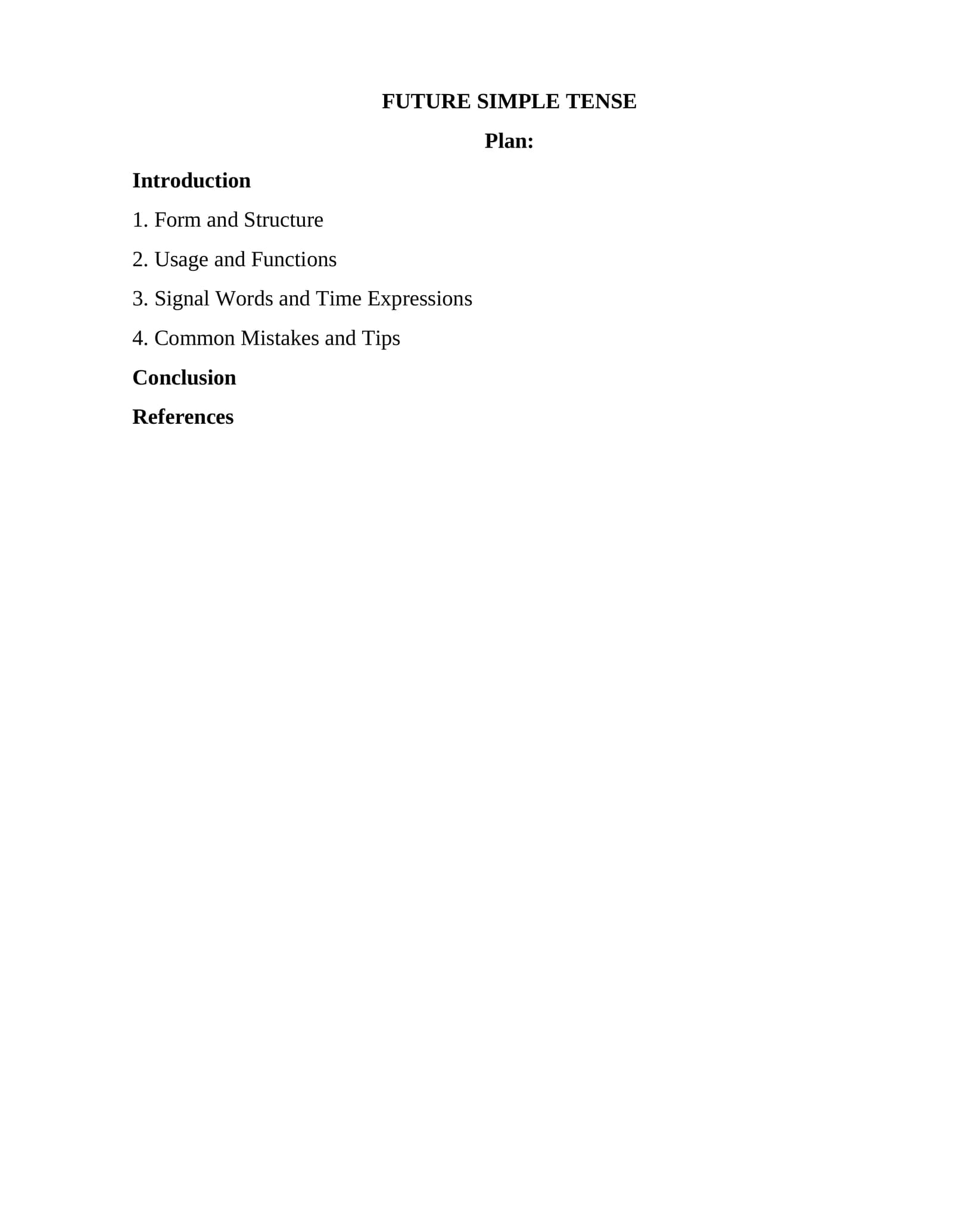 FUTURE SIMPLE TENSE
