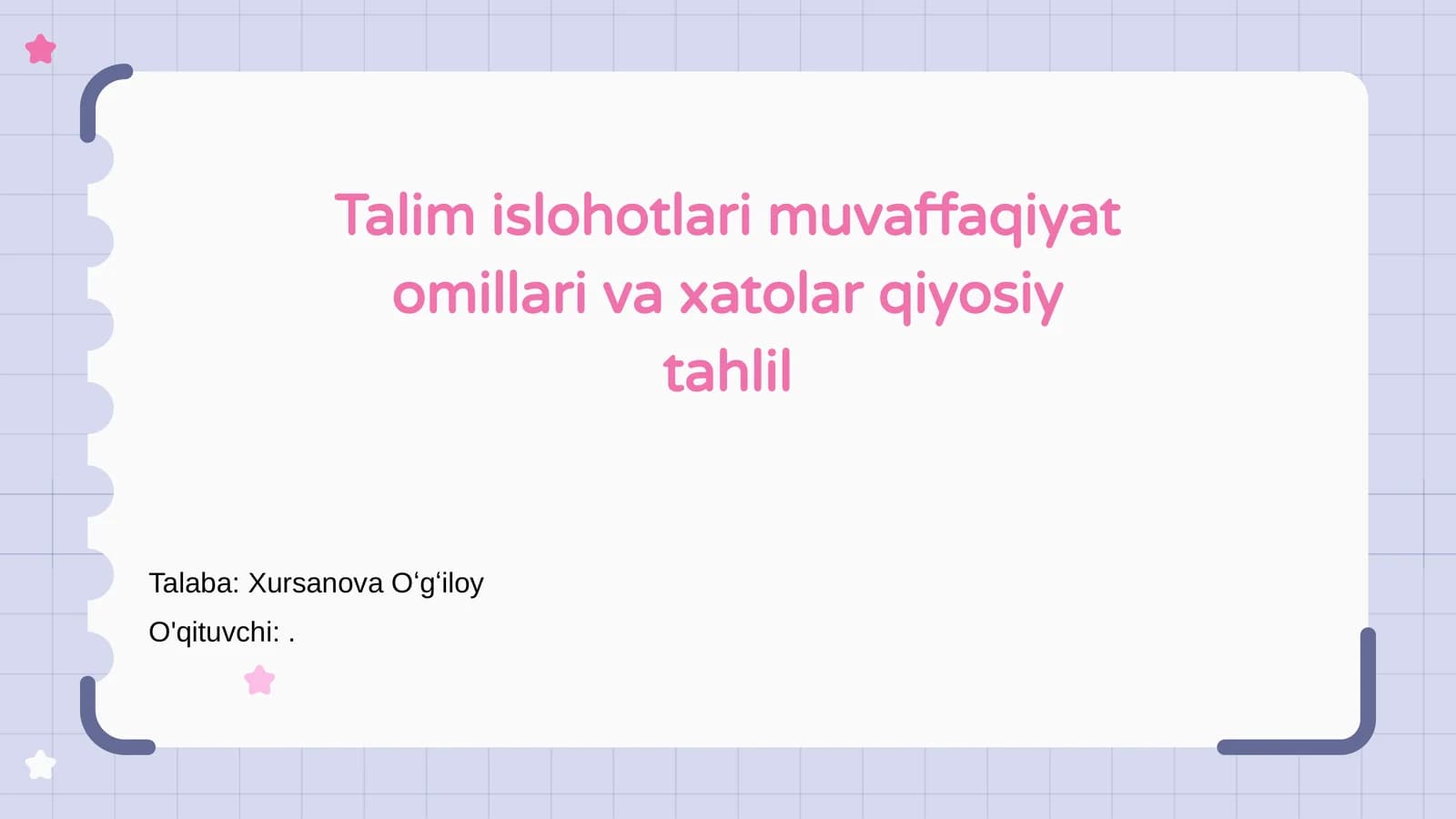 Talim islohotlari muvaffaqiyat omillari va xatolar qiyosiy tahlil
