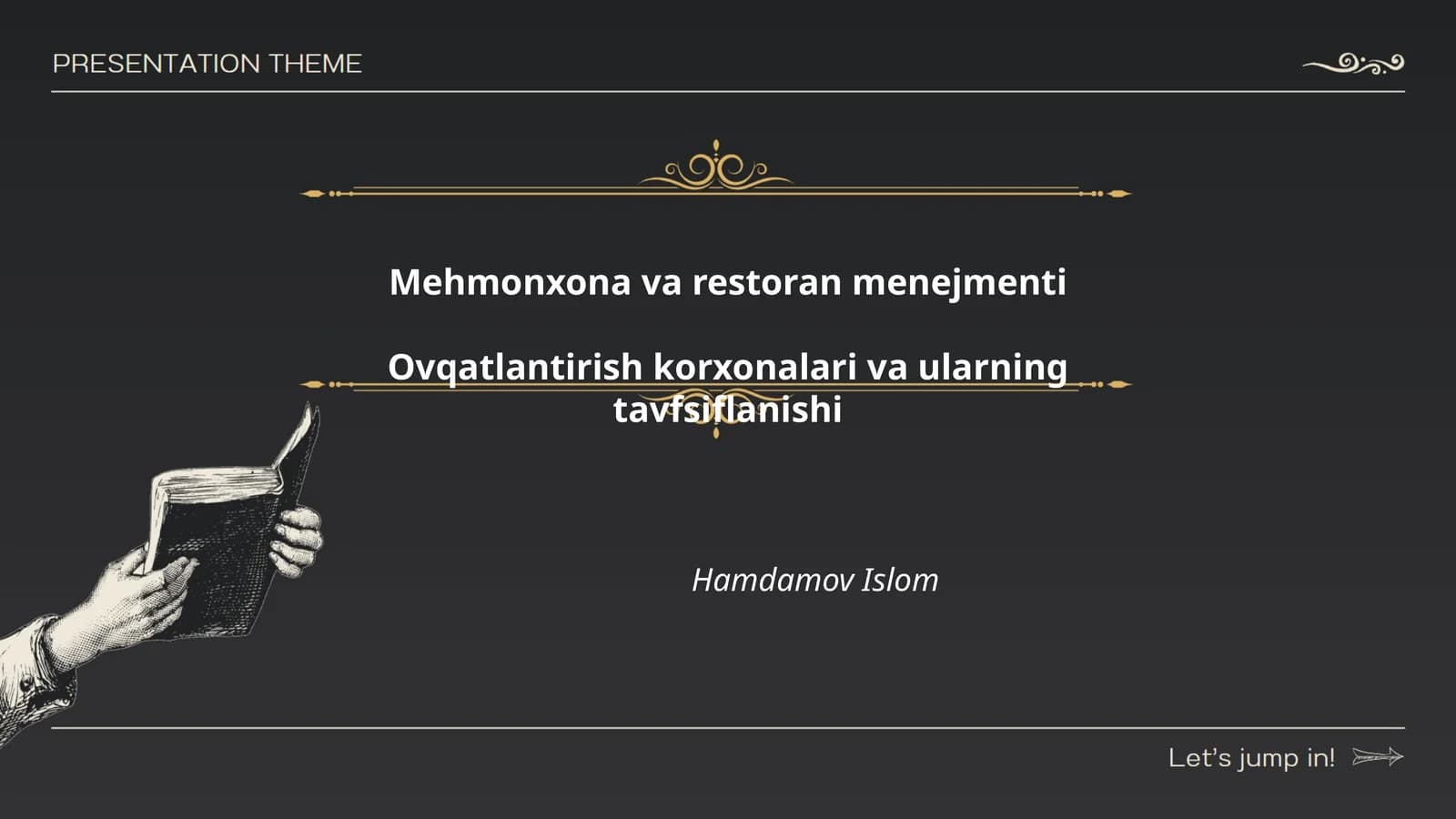 Mehmonxona va restoran menejmenti