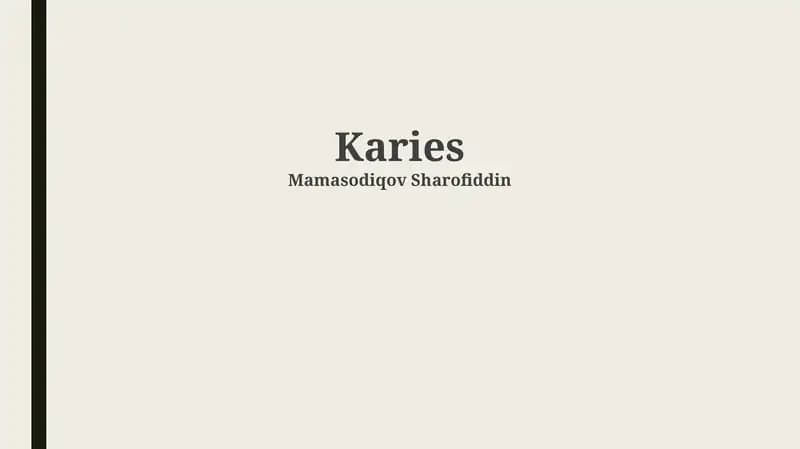 Karies