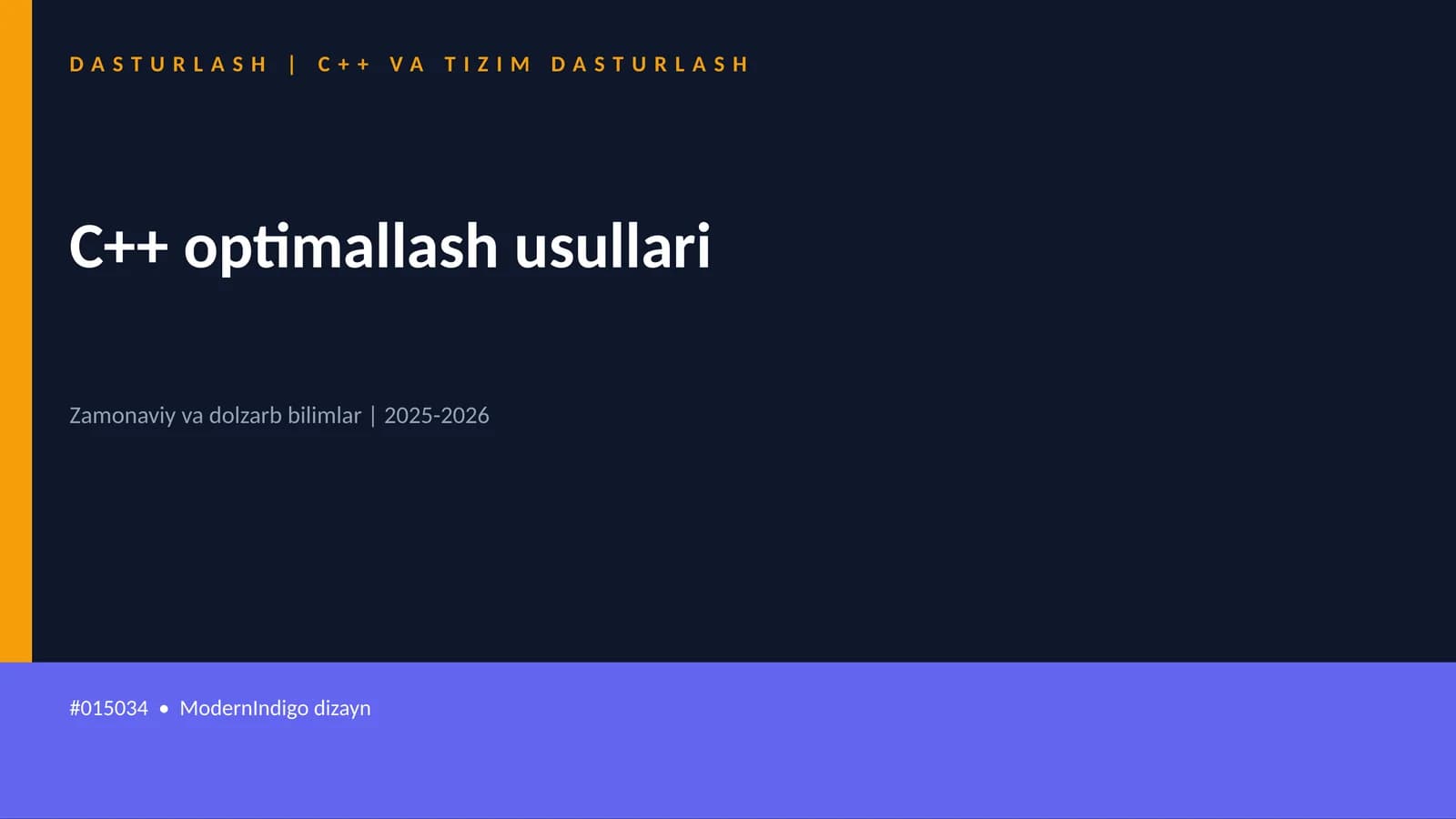 C++ VA TIZIM DASTURLASH