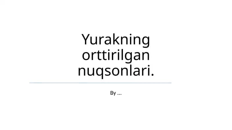 Tug'ma Yurak Nuqsonlari