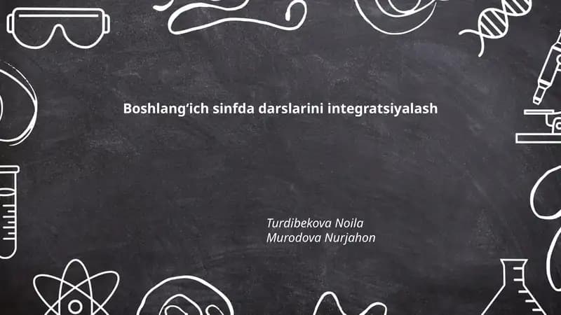 Boshlangʻich sinfda darslarini integratsiyalash