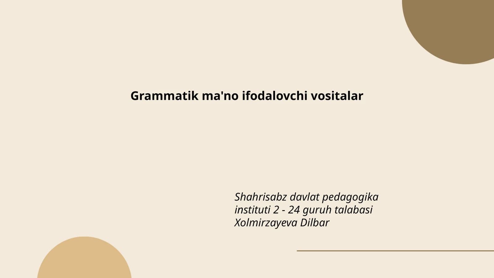 Grammatik ma'no ifodalovchi vositalar
