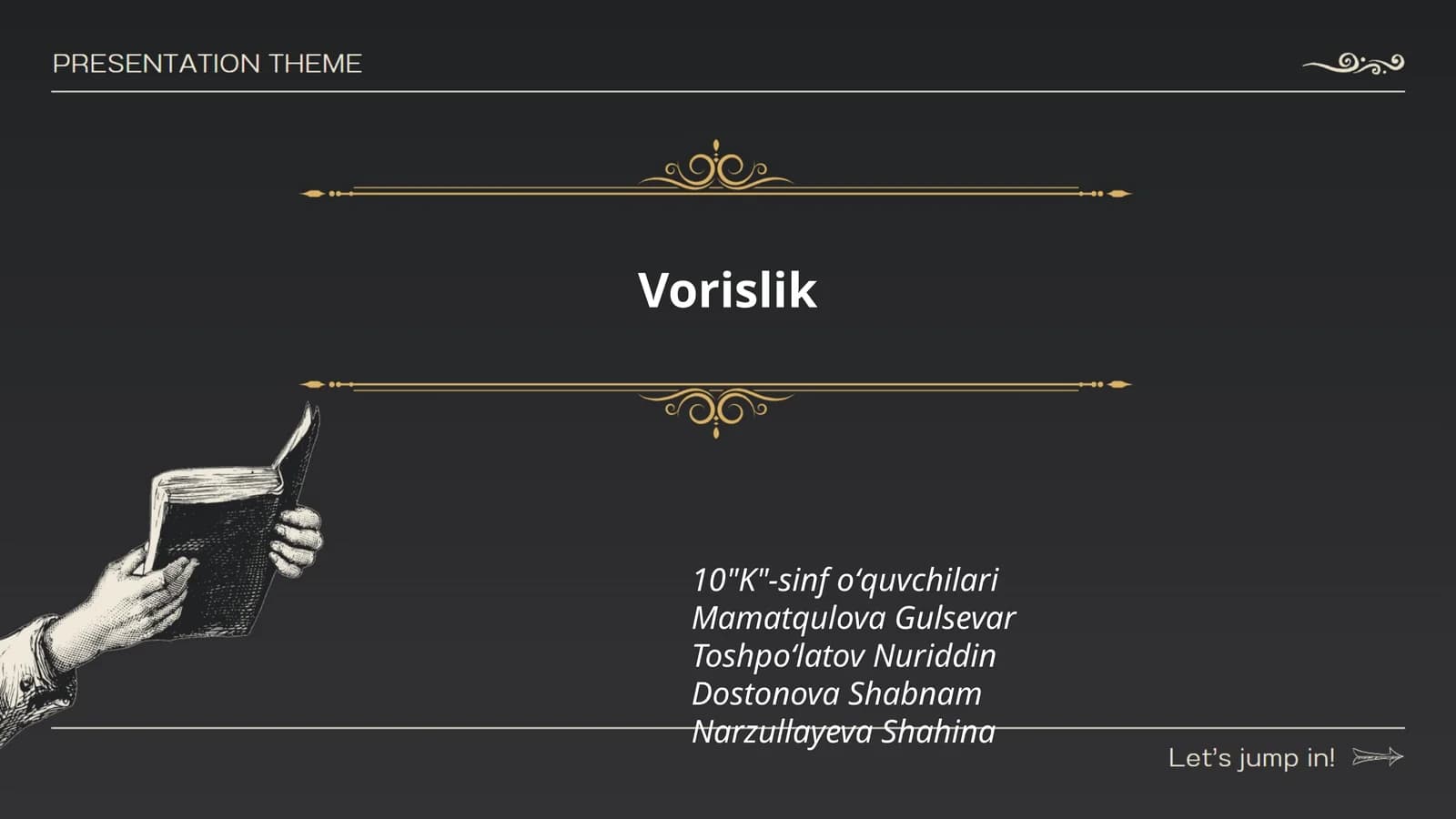 Vorislik tushunchasi va prinsiplari