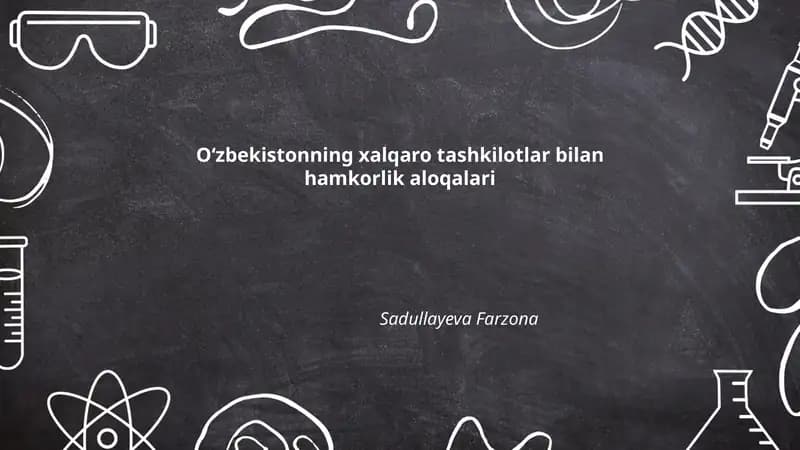 Oʻzbekistonning xalqaro tashkilotlar bilan hamkorlik aloqalari