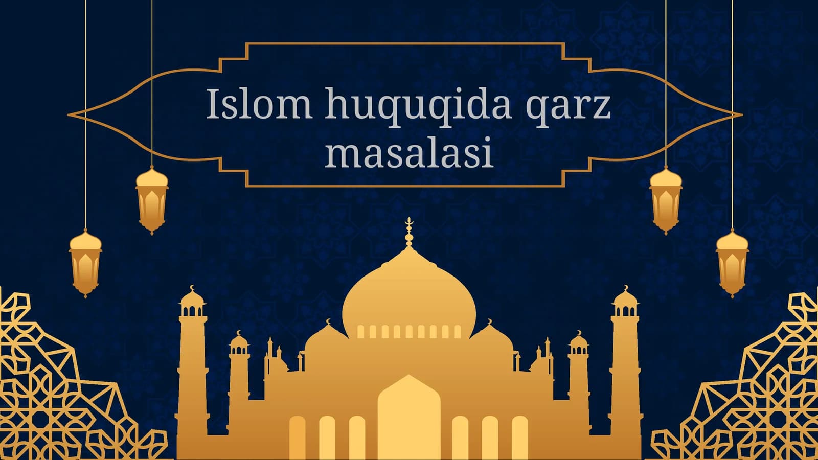 Islom huquqida qarz masalasi