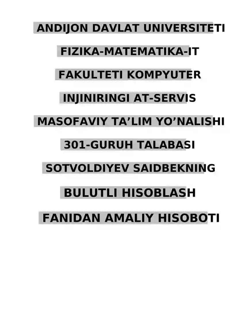 Bulutli Joylashtirish Modellari