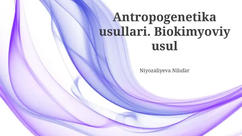 Antropogenetika usullari