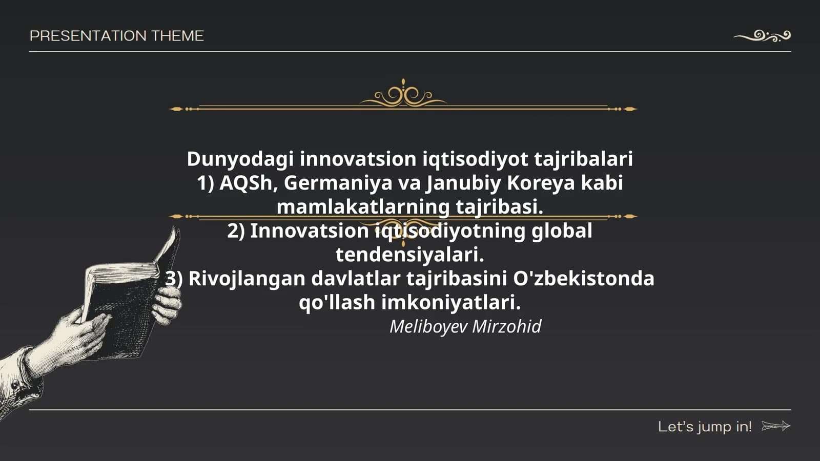 Dunyodagi innovatsion iqtisodiyot tajribalari