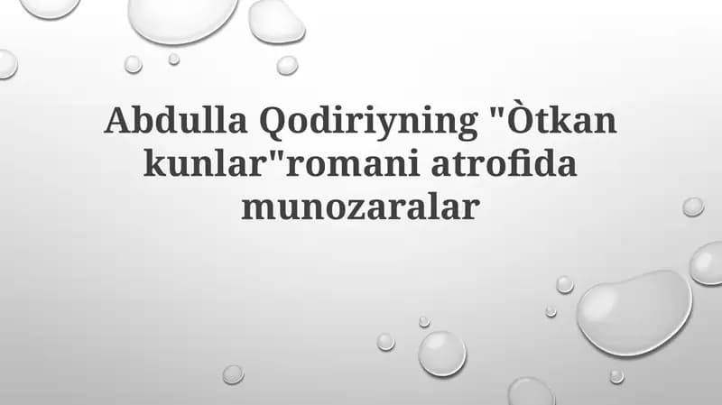 O'tkan Kunlar