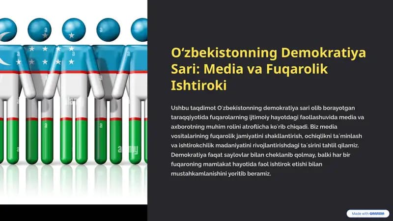 Oʻzbekistonning Demokratiya Sari: Media va Fuqarolik Ishtiroki