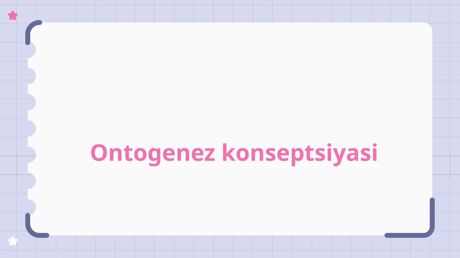 Ontogenez konsepsiyasi