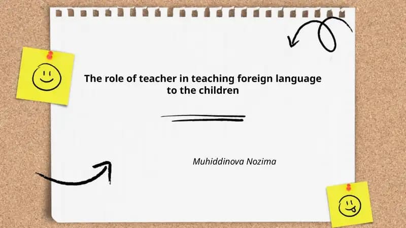 The role of teacher in teaching foreign language to the children