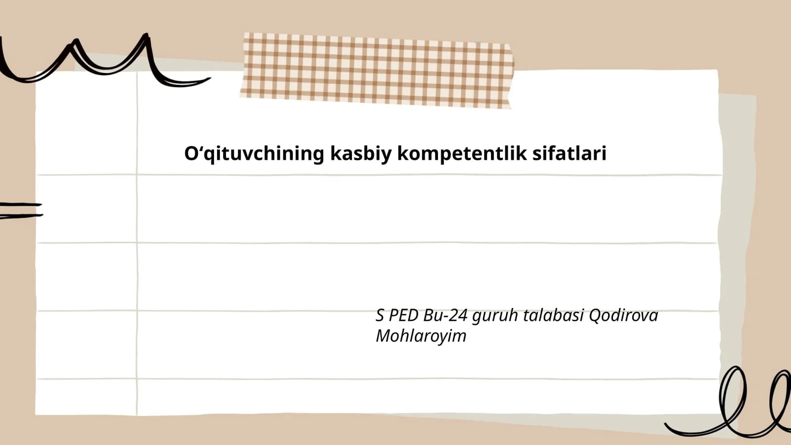 Oʻqituvchining kasbiy kompetentlik sifatlari