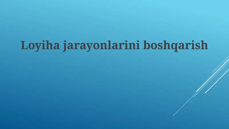 Loyihajarayonlariniboshqarish