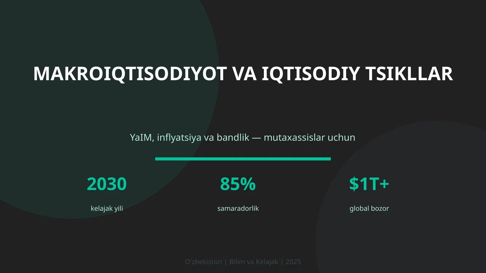 Makroiqtisodiyot va iqtisodiy tsikllar