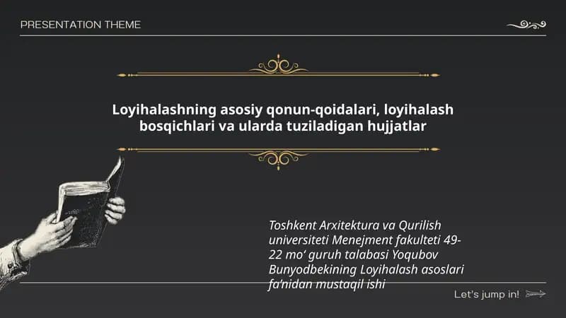 Loyihalash asoslari