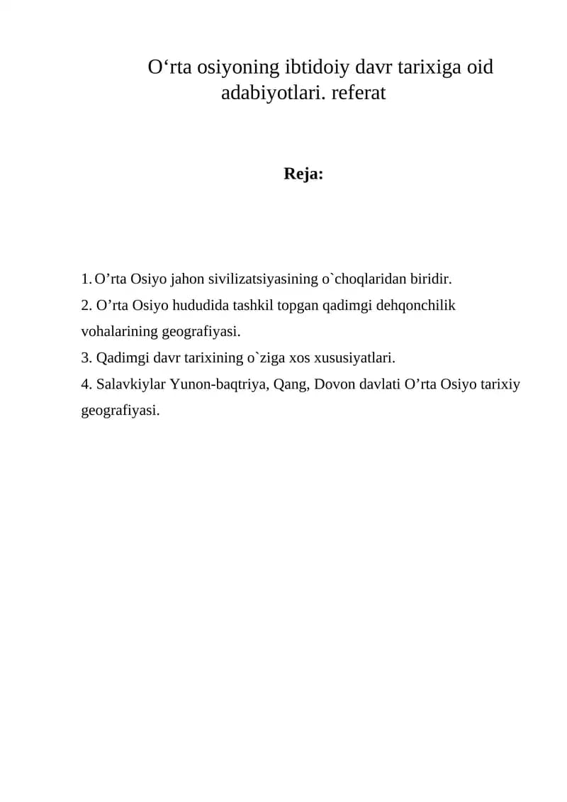 Oʻrta Osiyo tarixiy geografiyasi