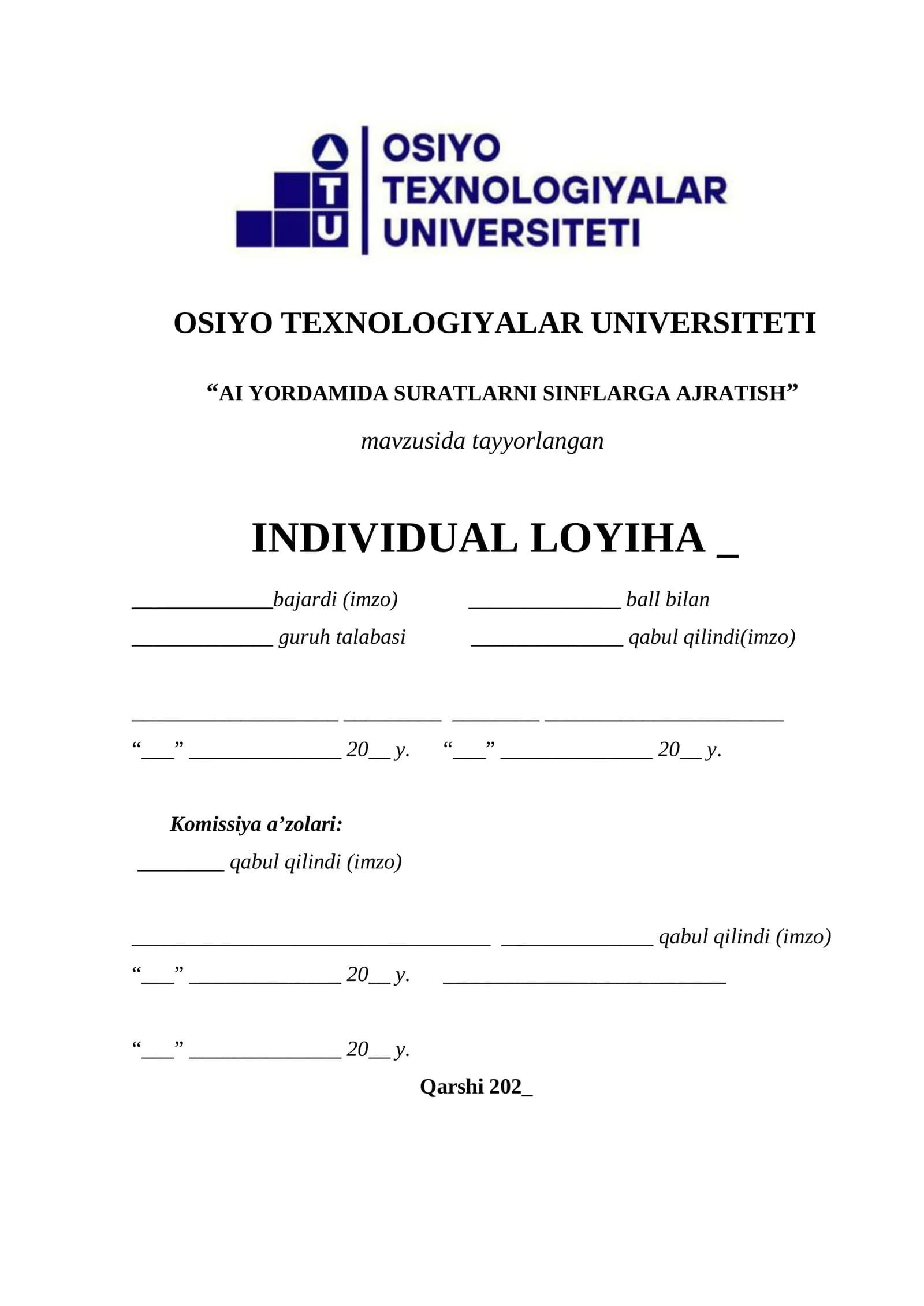 AI yordamida suratlarni sinflarga ajratish