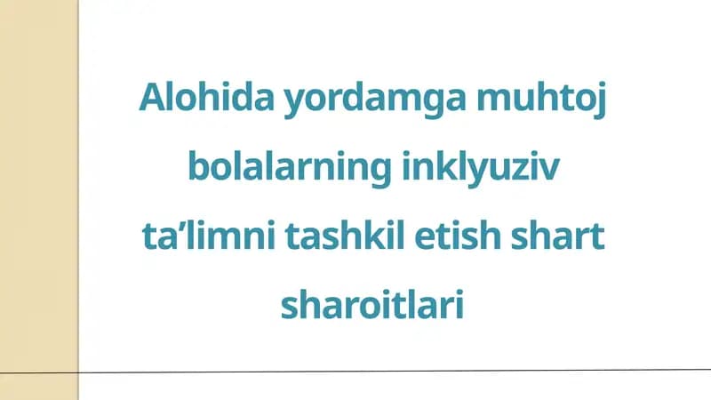 Inklyuziv ta'lim