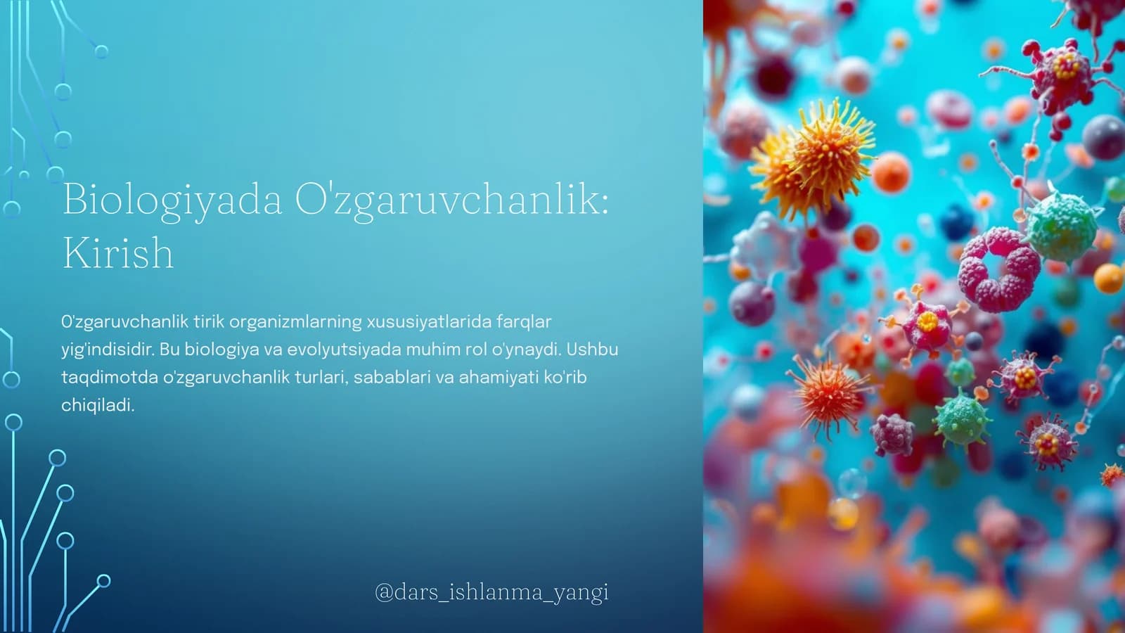 Biologiyada O'zgaruvchanlik: Kirish
