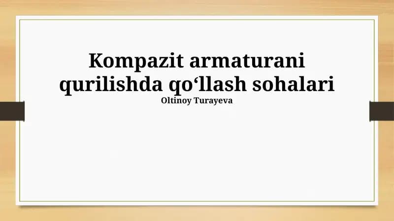 Kompozit Materiallarni Tanlash va Loyihalash Me'yorlari