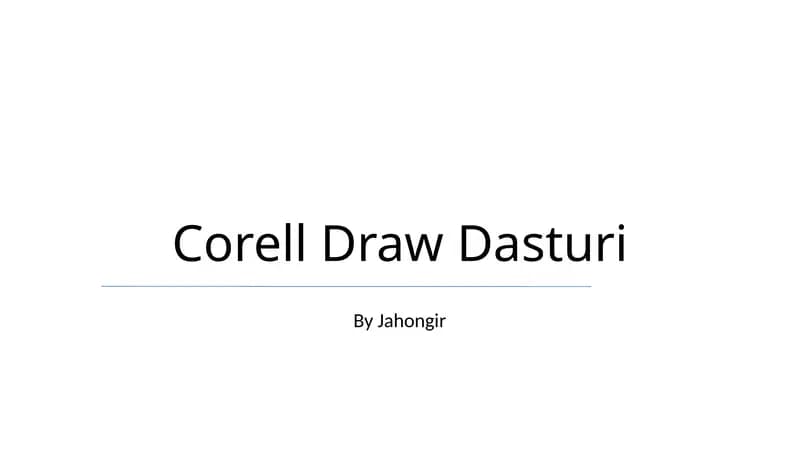Corell Draw Dasturi