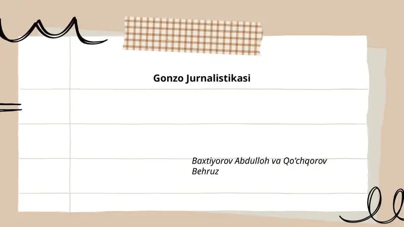 Gonzo Jurnalistikasi