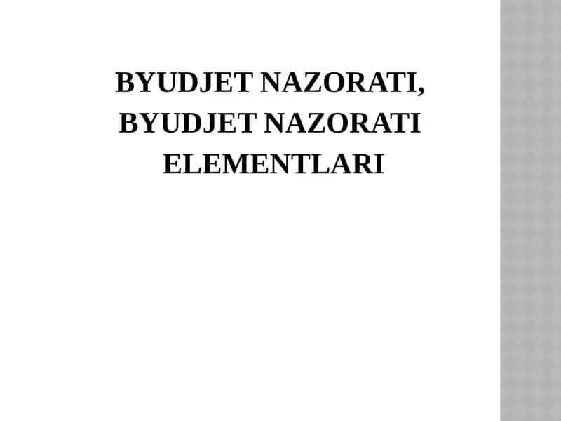 Byudjet nazorati