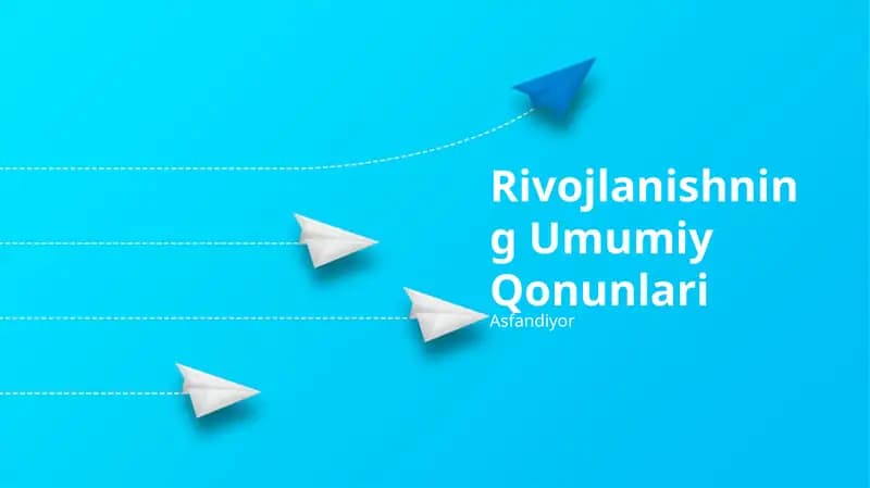Rivojlanishning Umumiy Qonunlari