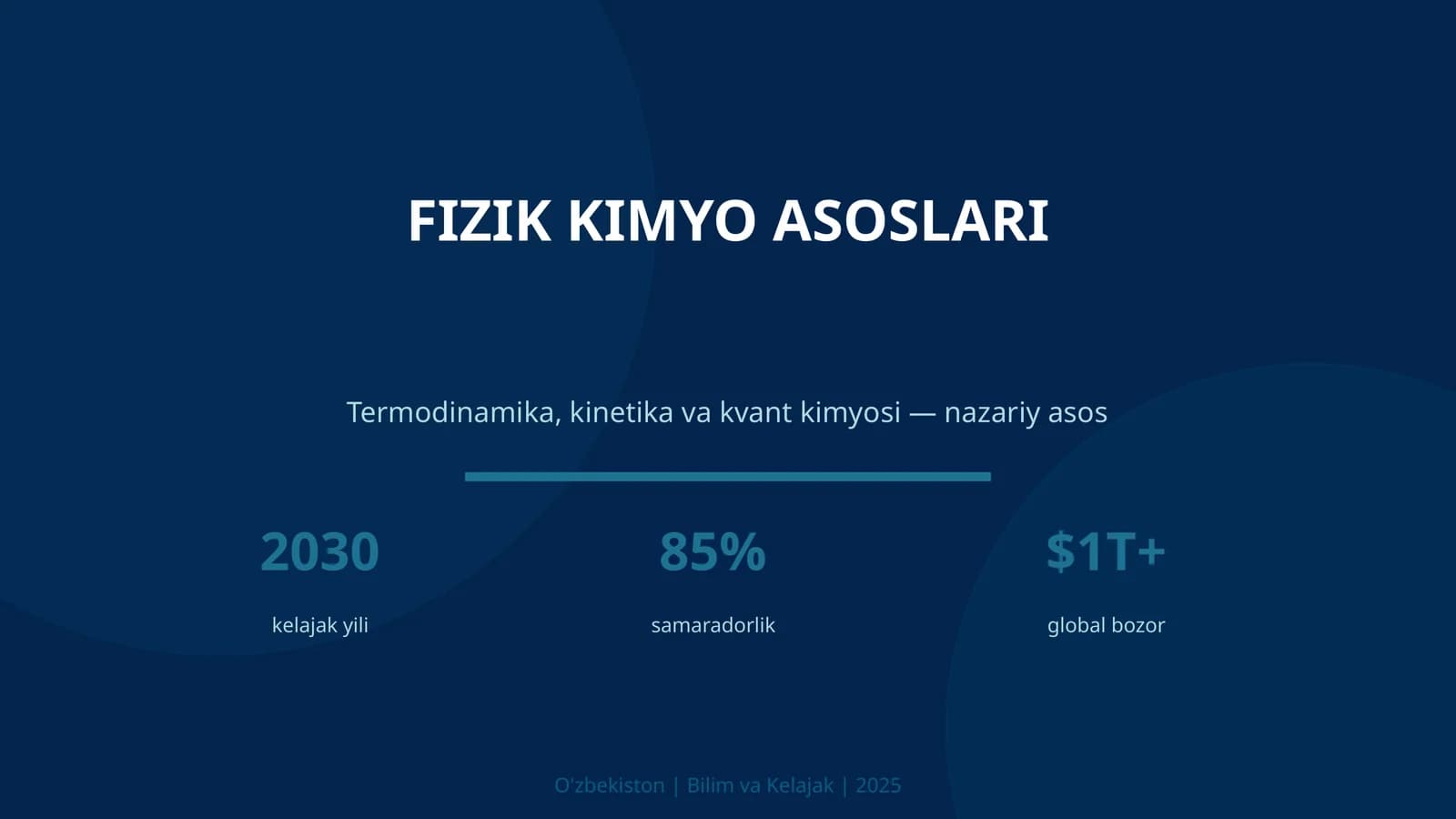 FIZIK KIMYO ASOSLARI