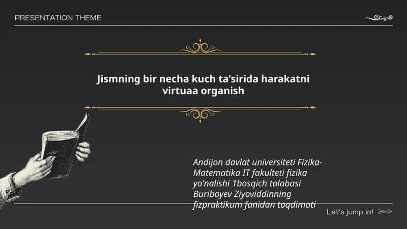 Fizika-Matematika IT Fakulteti Fizika Yoʻnalishi 1-bosqich