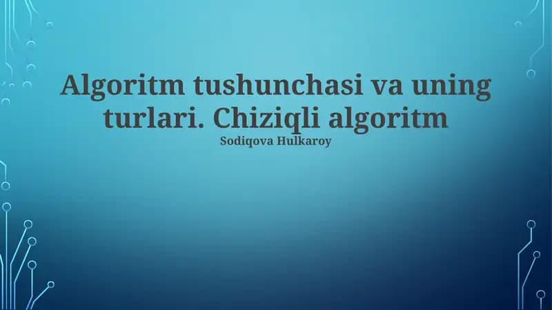 Chiziqli algoritm