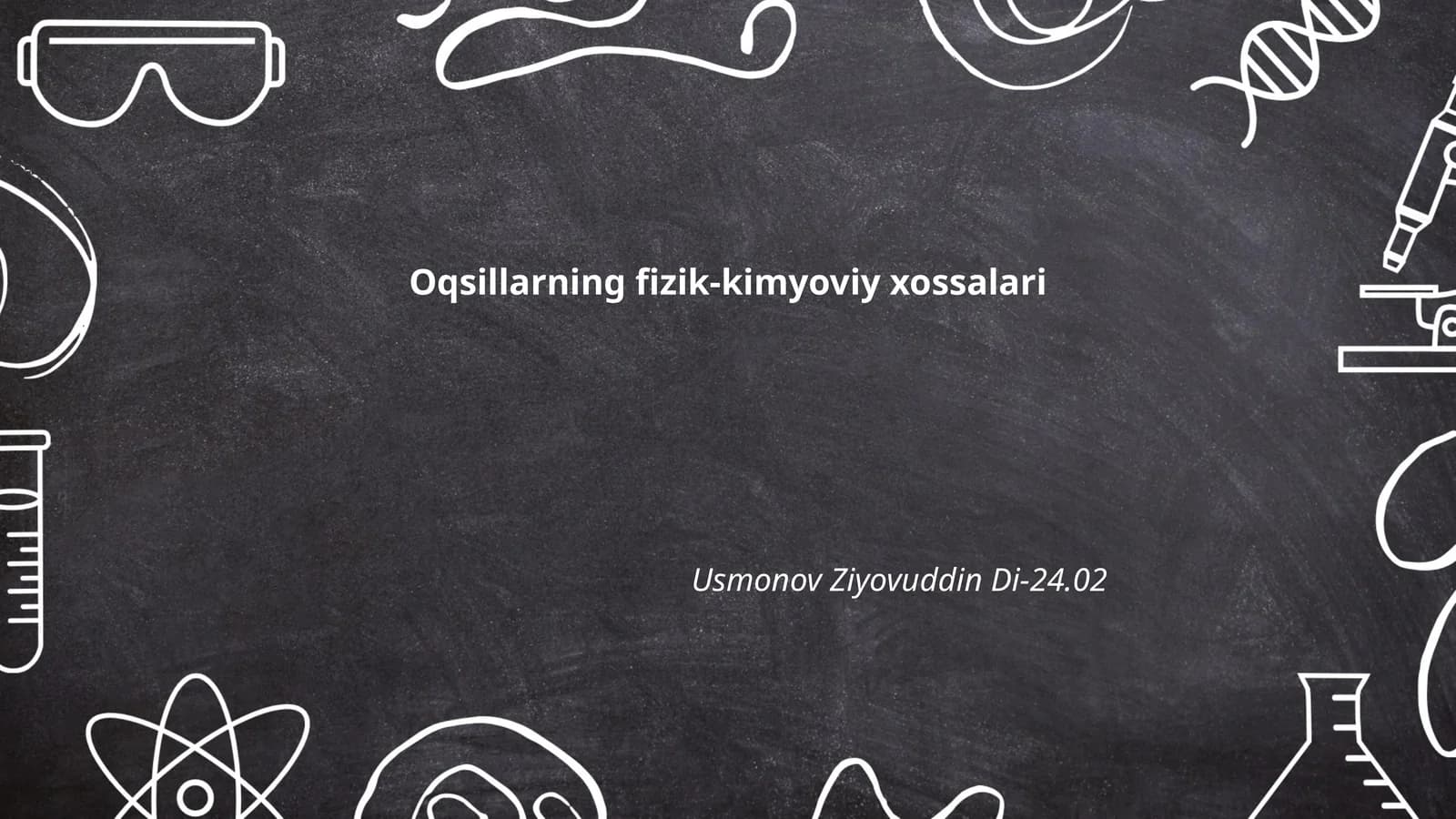 Oqsillarning fizik-kimyoviy xossalari