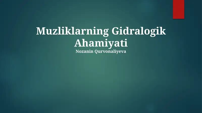 Bananlar - suv aylanishida katta ahamiyatga ega bo'lgan muz massalari
