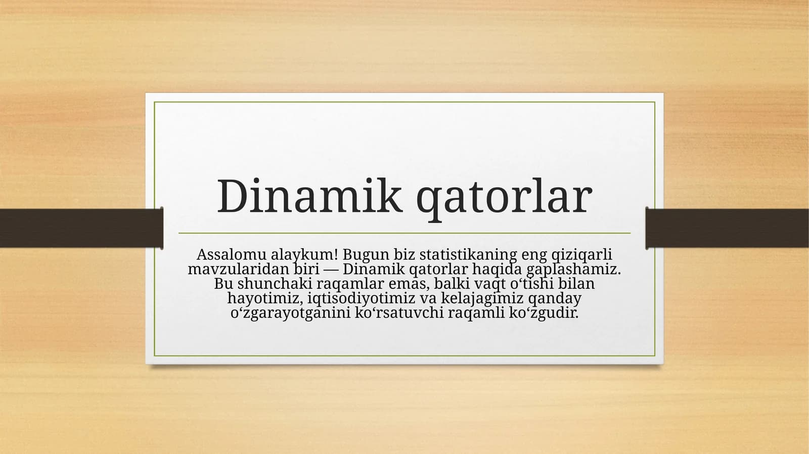 Dinamik qatorlar