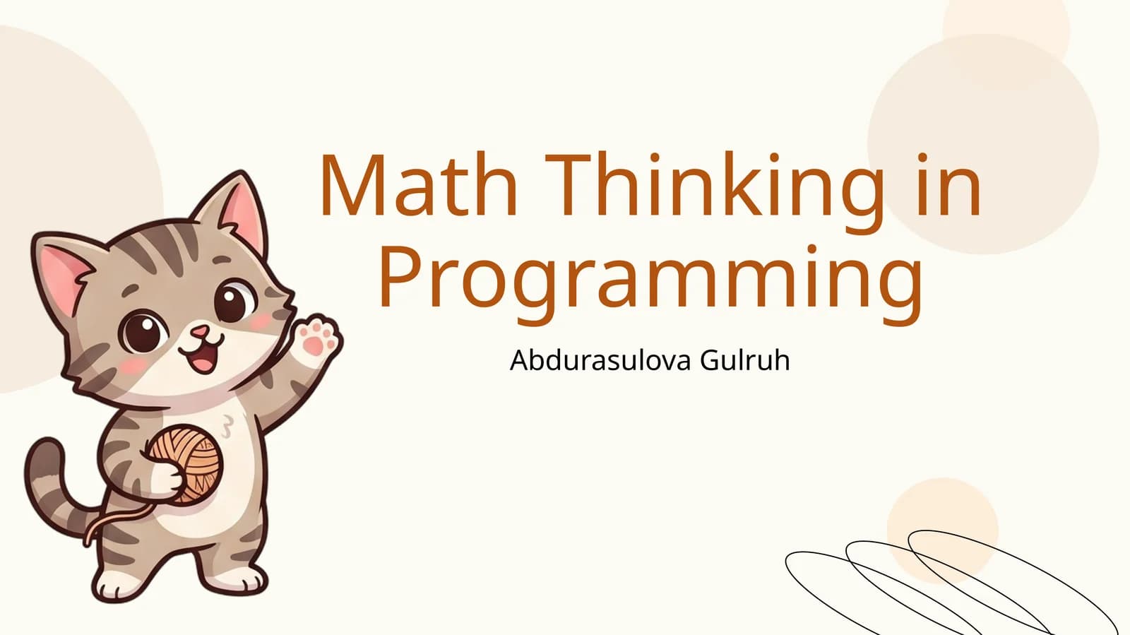 Matematika O'ylash Dasturlashda