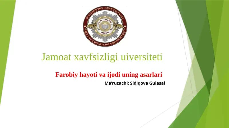 Abu Nasr Farobiyning Hayoti