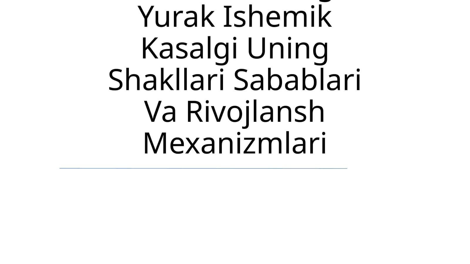 Ishemik yurak kasalligining patofiziologiyasi