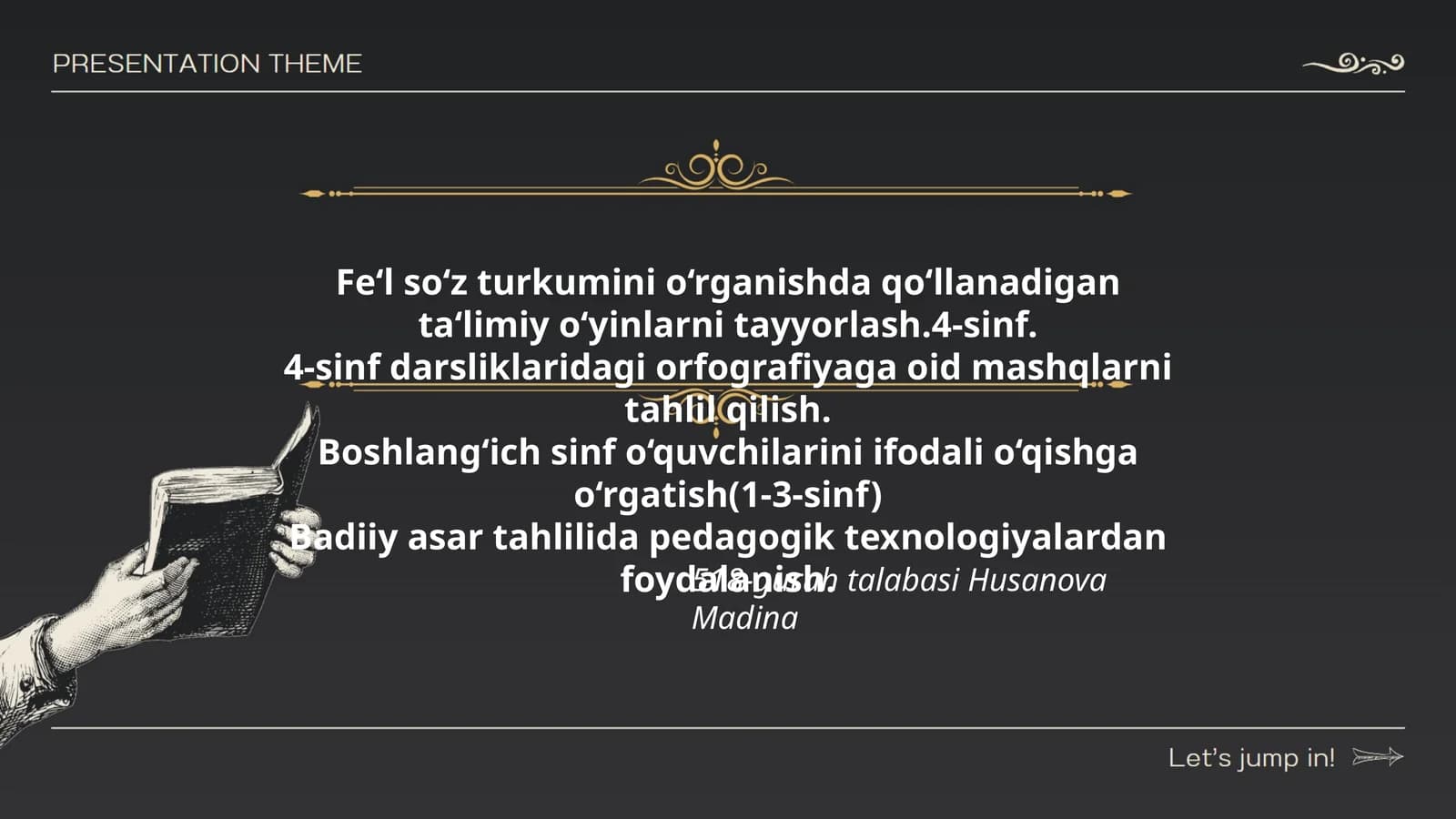 Fe‘l so‘z turkumini o‘rganishda qo‘llanadigan ta‘limiy o‘yinlar